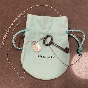 Tiffany & Co. Silver Key Pendant Necklace